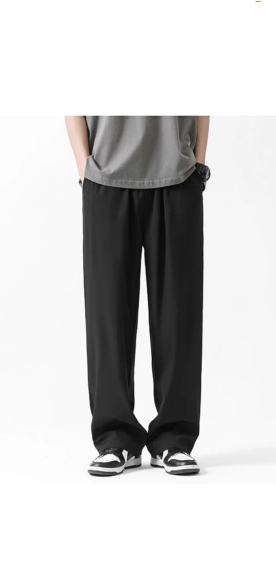 UNISEX BLACK BAGGY CARGO